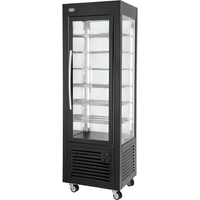 Witryna chłodnicza cukiernicza, LED, czarna, 360 l, 0.43 kW, 230 V, 600×630×1850 mm | ROLLER GRILL, 777451