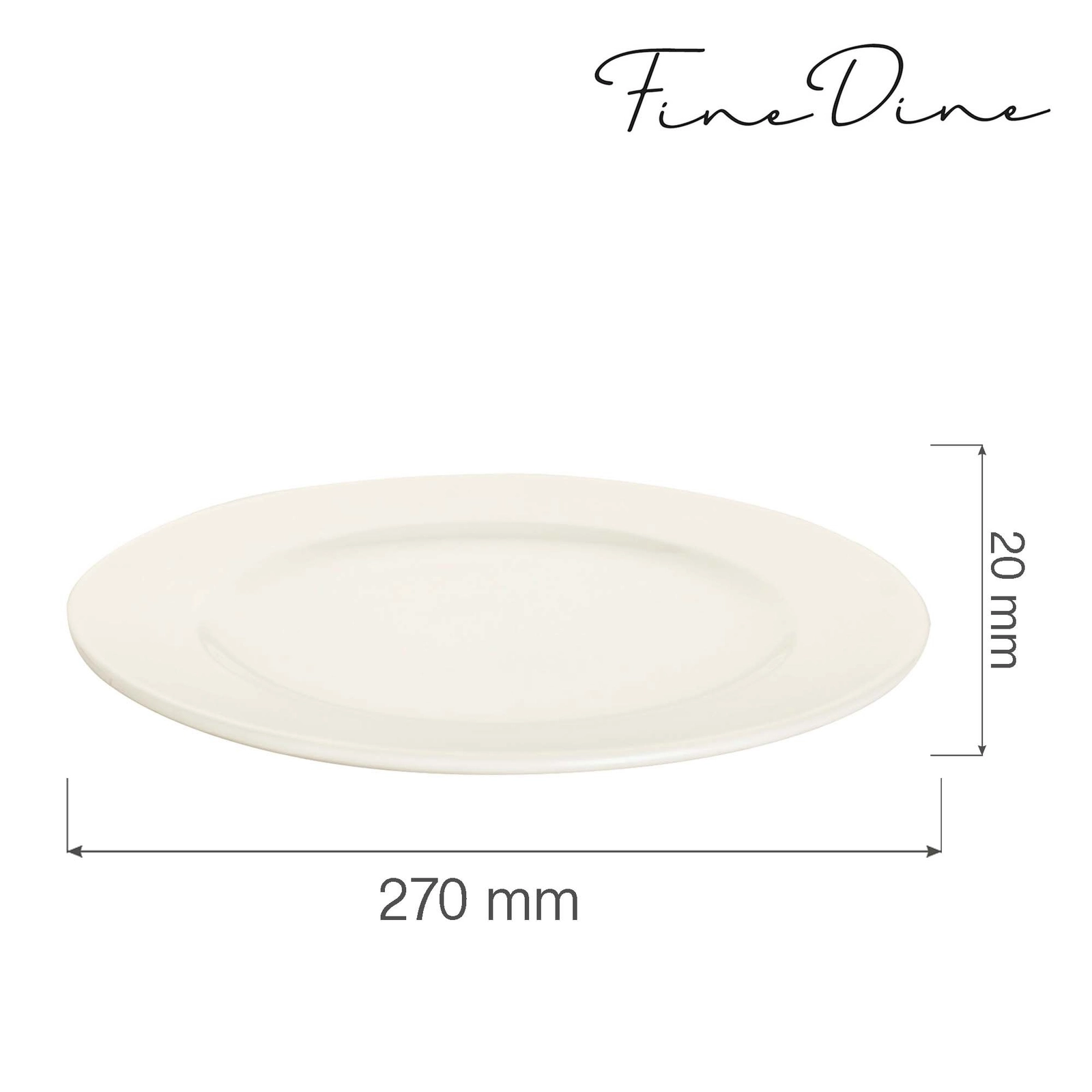 Talerz płytki, Ø270 mm | FINE DINE, Crema