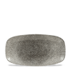 Talerz podłużny, 298x153 mm | CHURCHILL, Raku Quartz Black