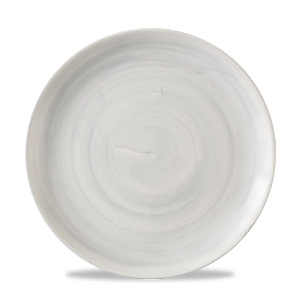 Talerz płytki coupe, Ø260 mm, szary | CHURCHILL, Stonecast Canvas Grey