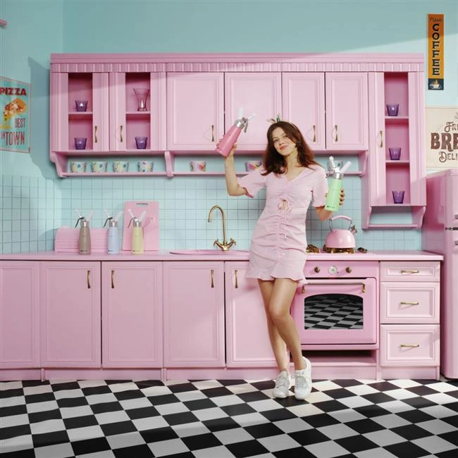 Syfon do bitej śmietany, 0,5 l, pastelowy różowy | HENDI, 975886