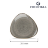 Talerz trójkątny, 265 mm | CHURCHILL, Stonecast Peppercorn Grey
