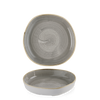 Talerz organiczny z wysokim rantem Ø230 mm, szary | CHURCHILL, Stonecast Peppercorn Grey
