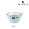 Miska konikalna, 340 ml, Ø121 mm | CHURCHILL, Stonecast Duck Egg Blue