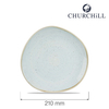 Talerz płytki o organicznym kształcie, Ø210 mm | CHURCHILL, Stonecast Duck Egg Blue