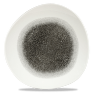 Talerz płytki o organicznym kształcie, Ø286 mm | CHURCHILL, Raku Quartz Black