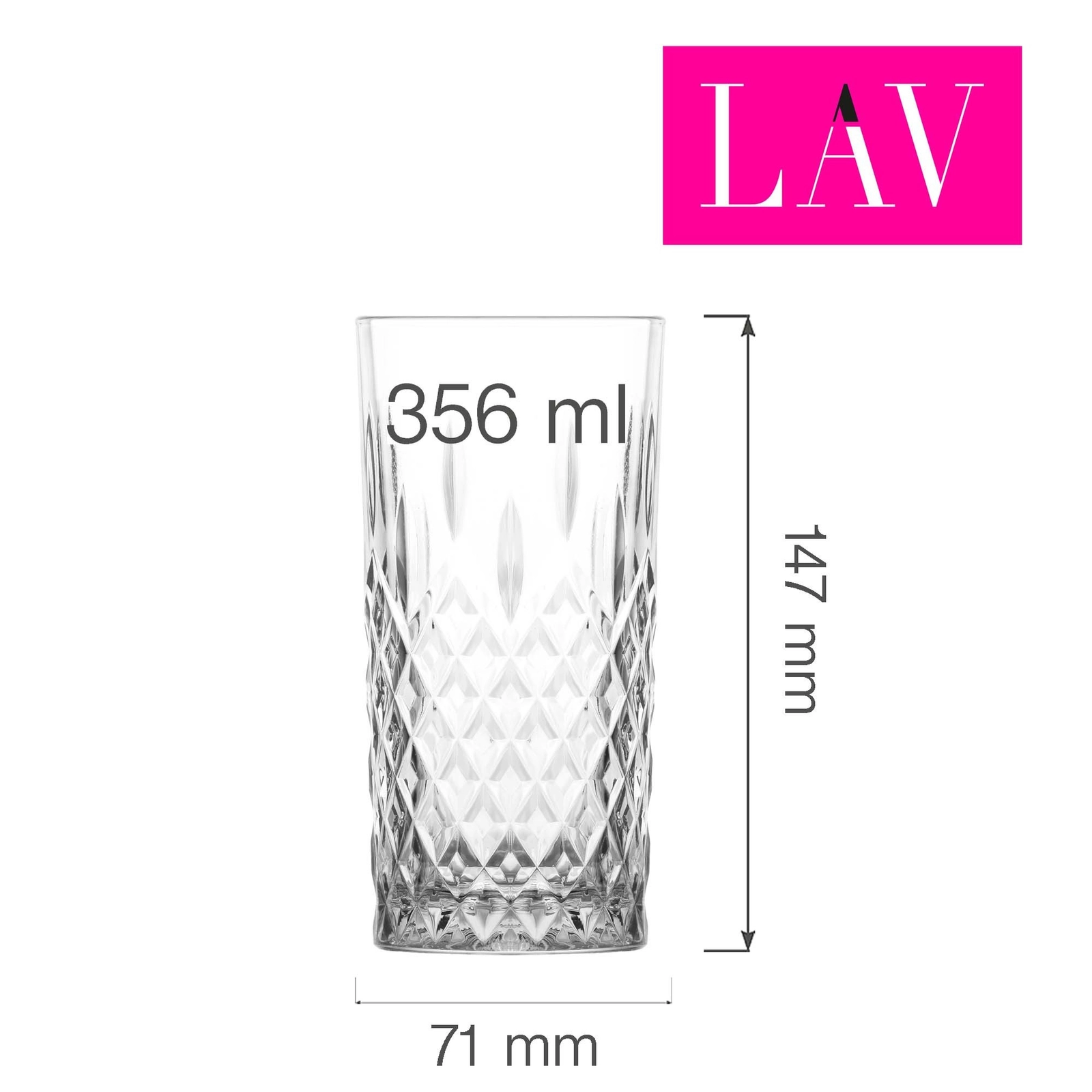 Szklanka wysoka long drink, 356 ml | LAV, Odin