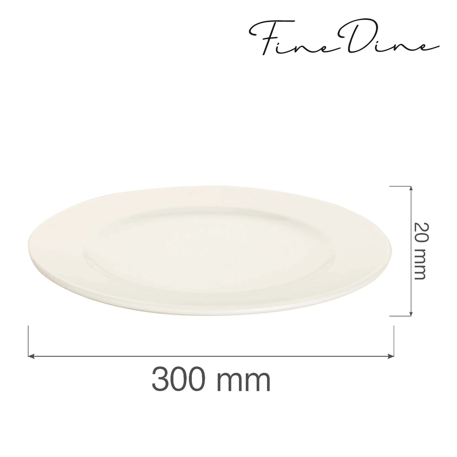 Talerz płytki, Ø300 mm | FINE DINE, Crema