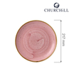 Talerz płytki, Ø217 mm | CHURCHILL, Stonecast Petal Pink