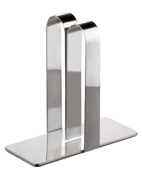 Stojak na kartę menu 140x55x140 mm, ze stali nierdzewnej | APS, 00071