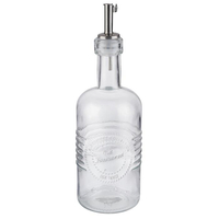 Butelka do oleju lub octu 0,35 l, 70x220 mm, przezroczysta, inox | APS, 40511