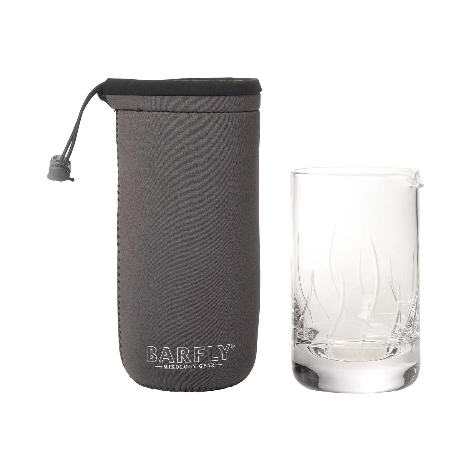 Pokrowiec na szklanicę barmańską, 500/550 ml, szary | BARFLY, M37183