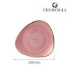 Talerz trójkątny, 229 mm | CHURCHILL, Stonecast Petal Pink