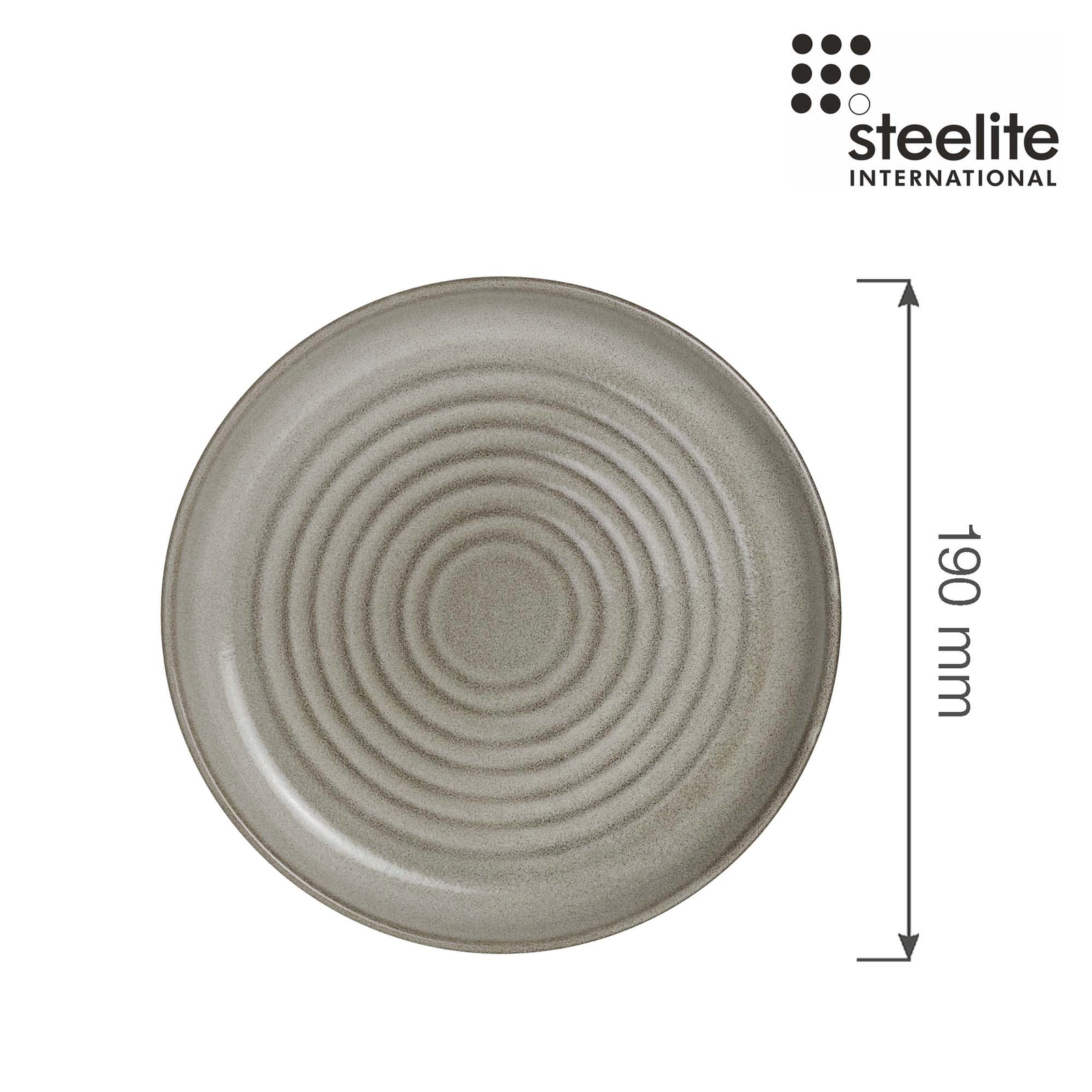 Talerz płytki, ⌀190 mm, szary | STEELITE, Potter’s Collection Pier