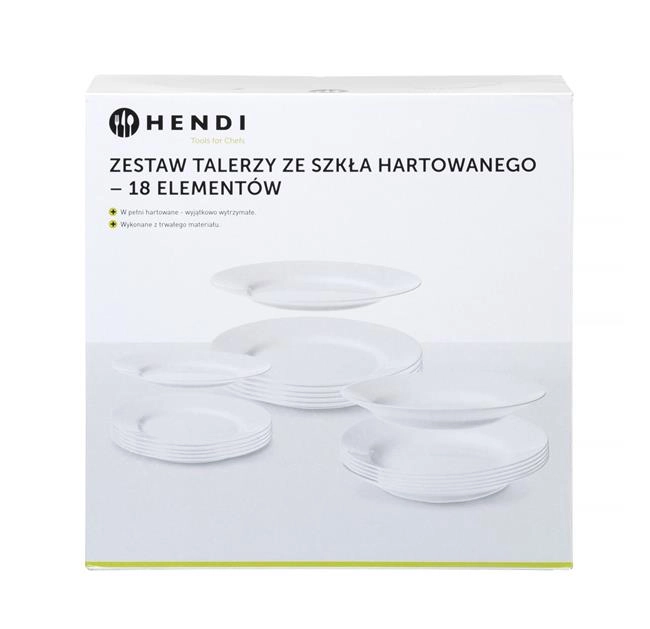 Zestaw talerzy Opal, 18 elementów | HENDI, 795224