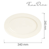 Półmisek owalny, 340×240 mm | FINE DINE, Crema