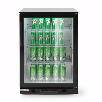 Chłodziarka barowa jednodrzwiowa podblatowa Candour, 97 l, czarna, 530×500×835 mm, 120 W | BARMATIC, 235980
