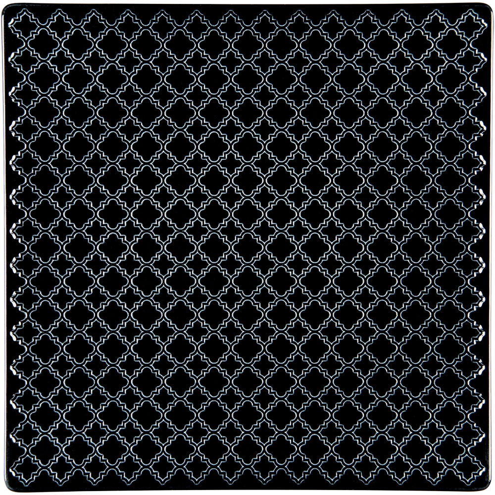 Talerz płytki z porcelany 255x255 mm, czarny | LUBIANA, Marrakesz