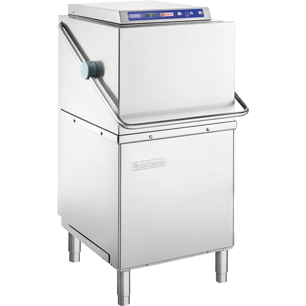 Zmywarka kapturowa z dozownikami detergentów, 7,1 kW, 400 V, kosz 500×500 mm, 716×846×1441 mm | ELFRAMO, 803040