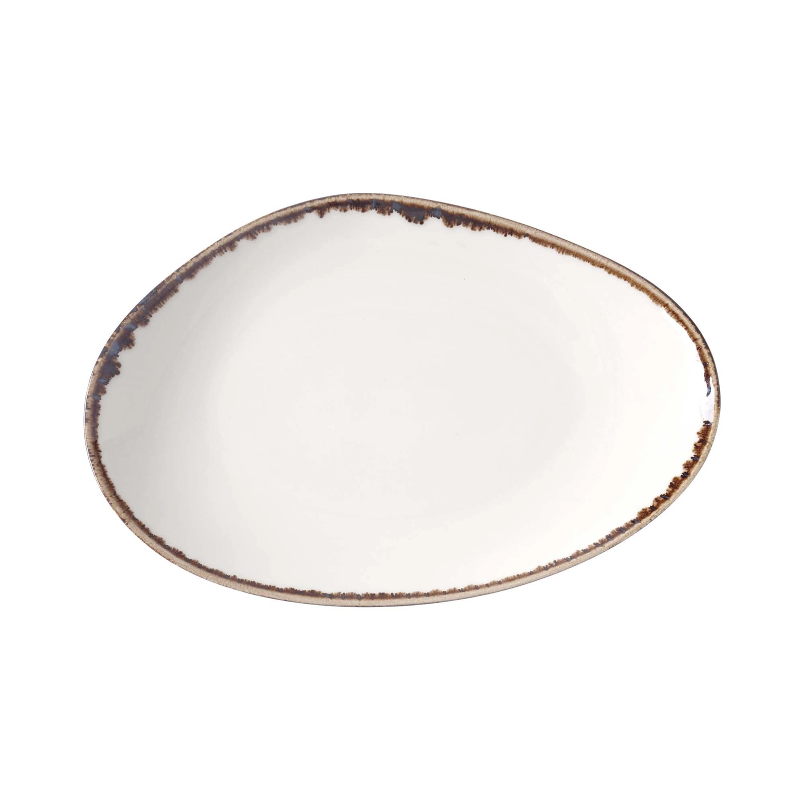 Talerz o organicznym kształcie, 350×210 mm, pomarańczowy | FINE DINE, Vanilla
