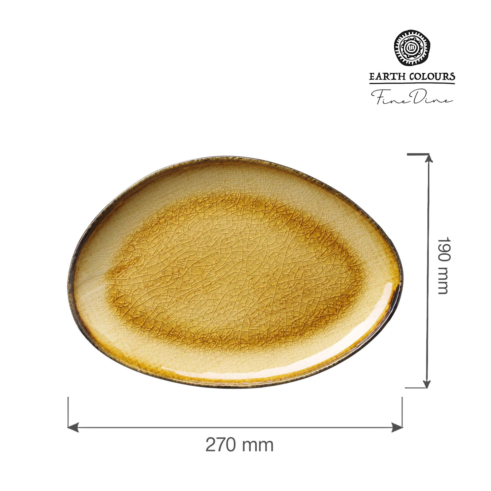 Talerz o organicznym kształcie, 270×190 mm | FINE DINE, Topaz