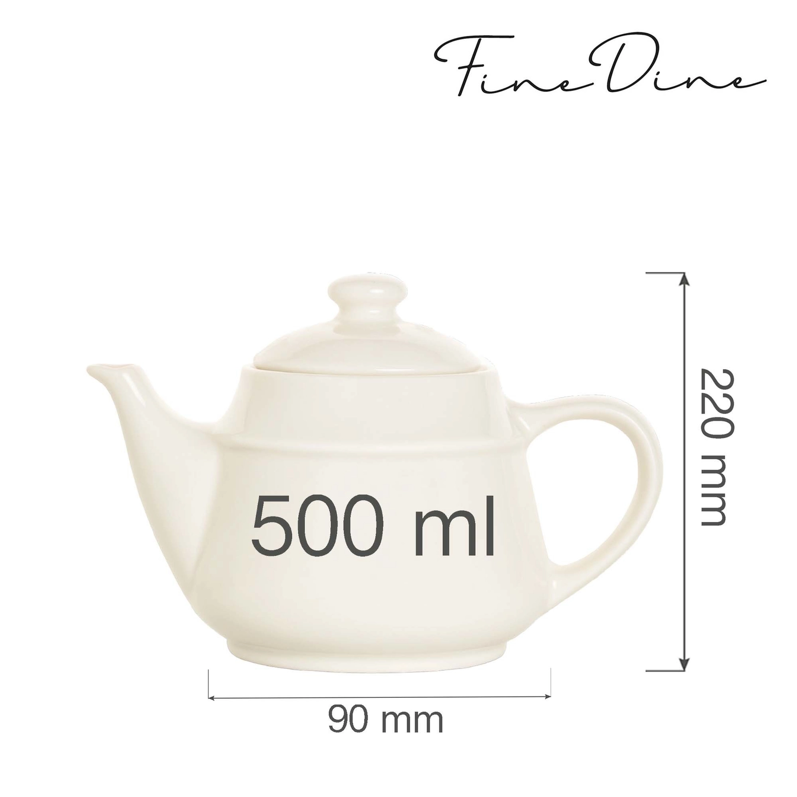Dzbanek do herbaty, 500 ml, Ø90 mm | FINE DINE, Crema