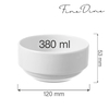Miska sztaplowana, 380 ml, Ø120 mm | FINE DINE, Bianco