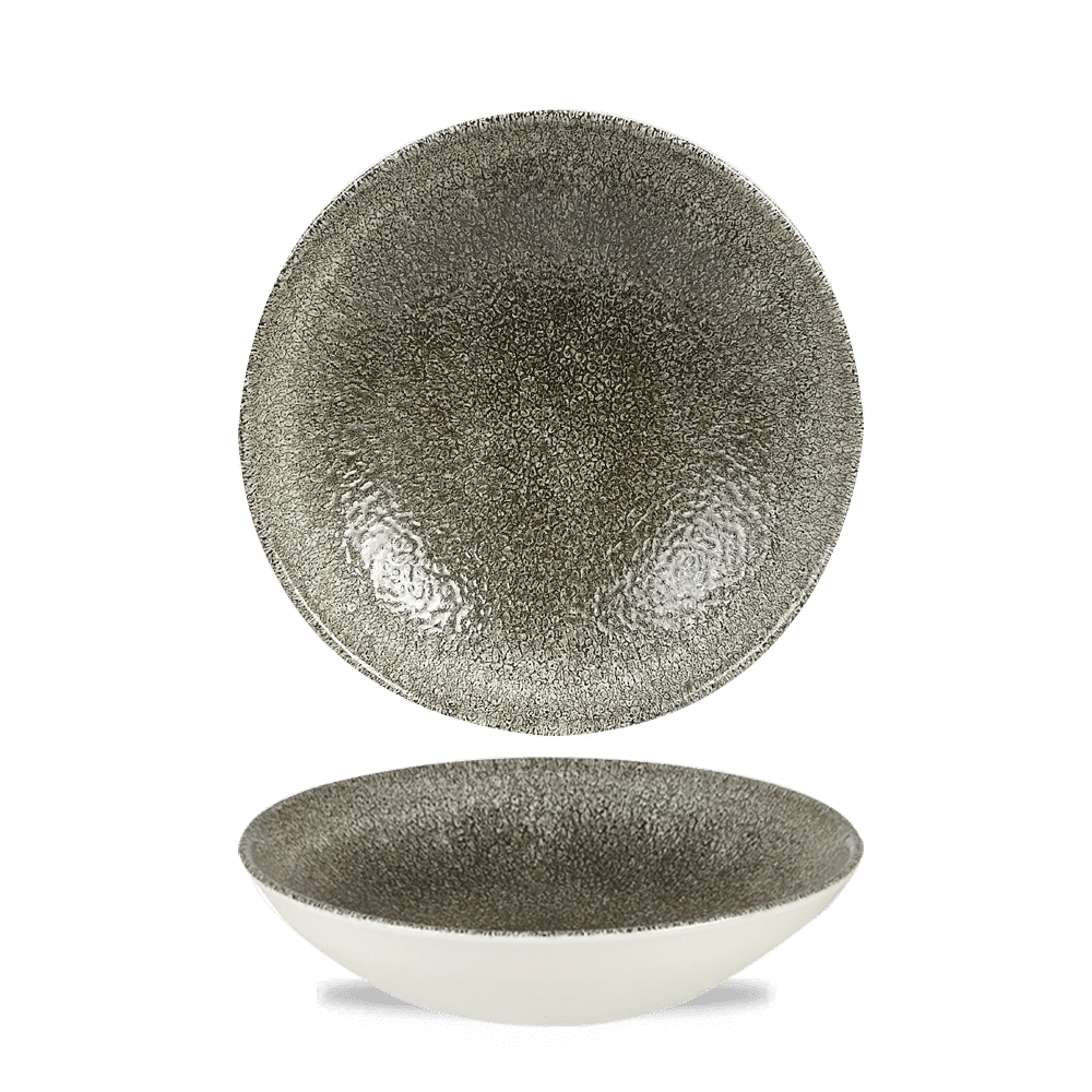 Miska coupe, 426 ml | CHURCHILL, Raku Quartz Black