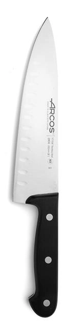 Nóż szefa kuchni ze szlifem kulowym 314 mm, czarny | ARCOS, UNIVERSAL