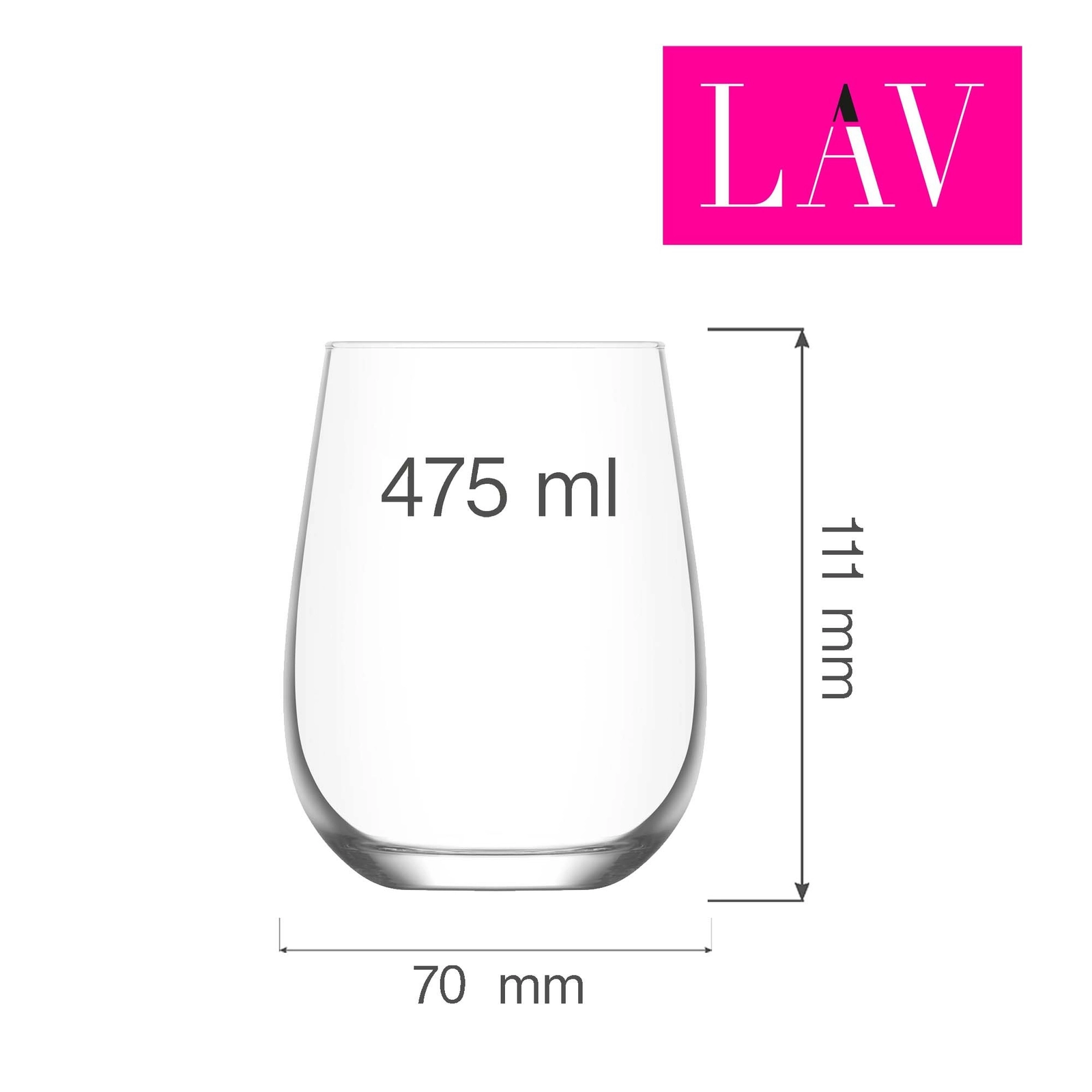 Szklanka niska soft drink, 475 ml | LAV, Gaia