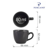 Filiżanka do espresso, 80 ml | PORLAND, Seasons Coal