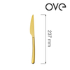 Nóż stołowy złoty, 237 mm | OVE, Amarone Gold
