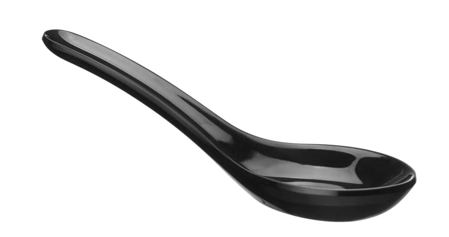 Łyżka przystawkowa z melaminy, 135x45 mm, czarna | HENDI, 566596