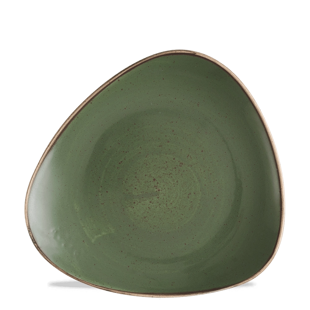Talerz trójkątny Ø230 mm, zielony | CHURCHILL, Stonecast Sorrel Green