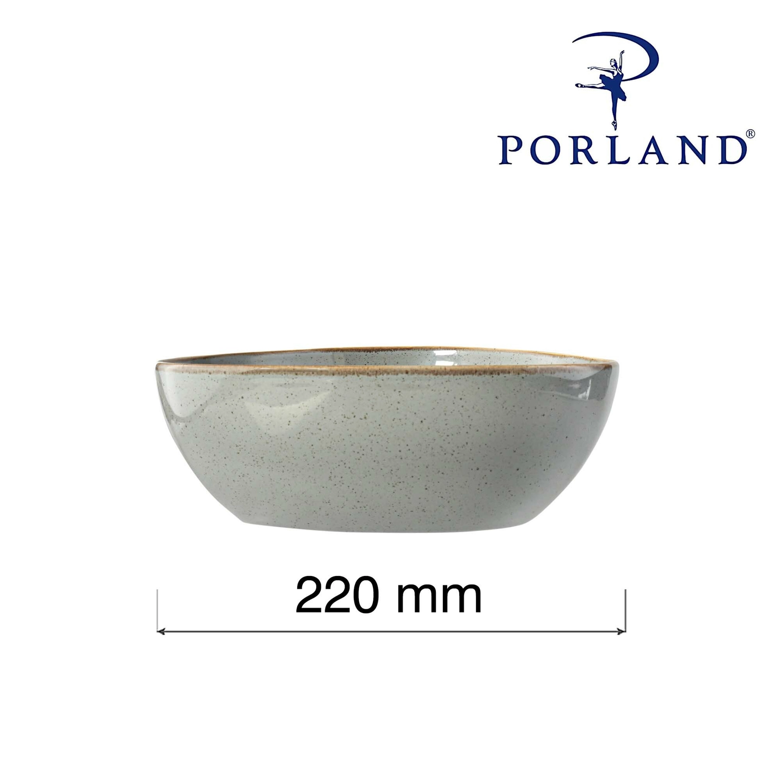 Miska trójkątna, 220 mm, ciemnoszara | PORLAND, Seasons Stone