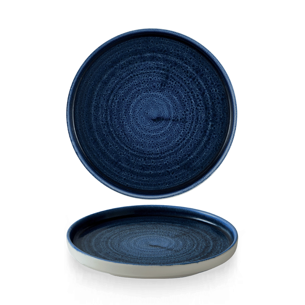 Talerz z wysokim rantem Plume Ultramarine, Ø210 mm | CHURCHILL, Stonecast Plume Ultramarine