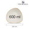 Miska trójkątna, Ø235 mm, 600 ml | CHURCHILL, Stonecast Barley White