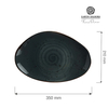Talerz o organicznym kształcie, 350x210 mm, szary | FINE DINE, Arando