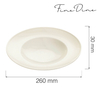 Talerz do pasty, Ø260 mm | FINE DINE, Crema