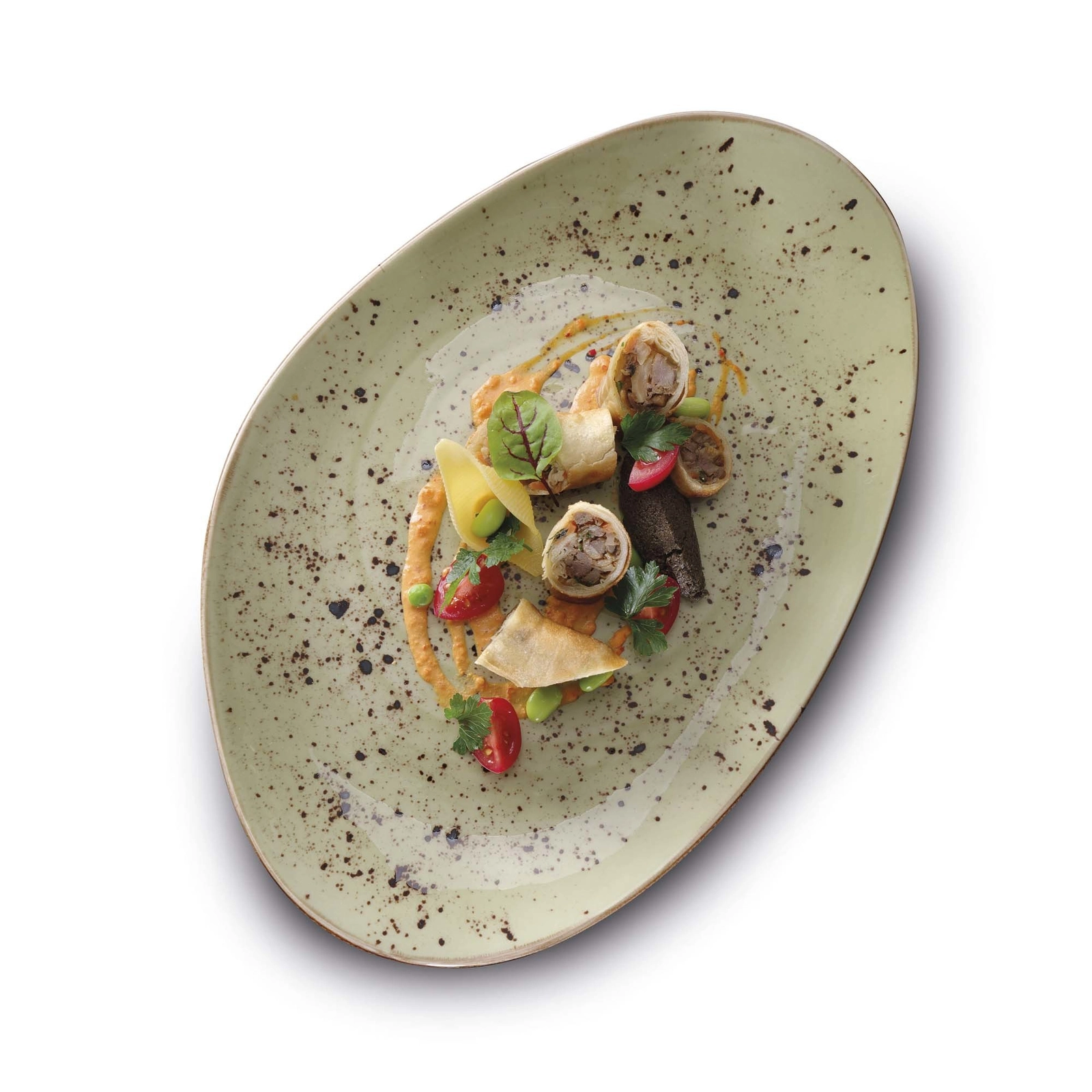 Talerz prezentacyjny, 270×240 mm, zielony | FINE DINE, Olive