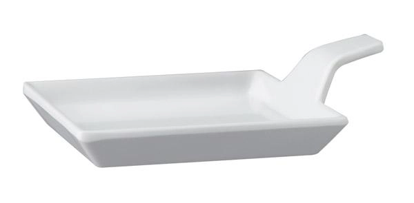 Półmisek kwadratowy z uchwytem 95x95x35 mm, biały | APS, Flying Buffet