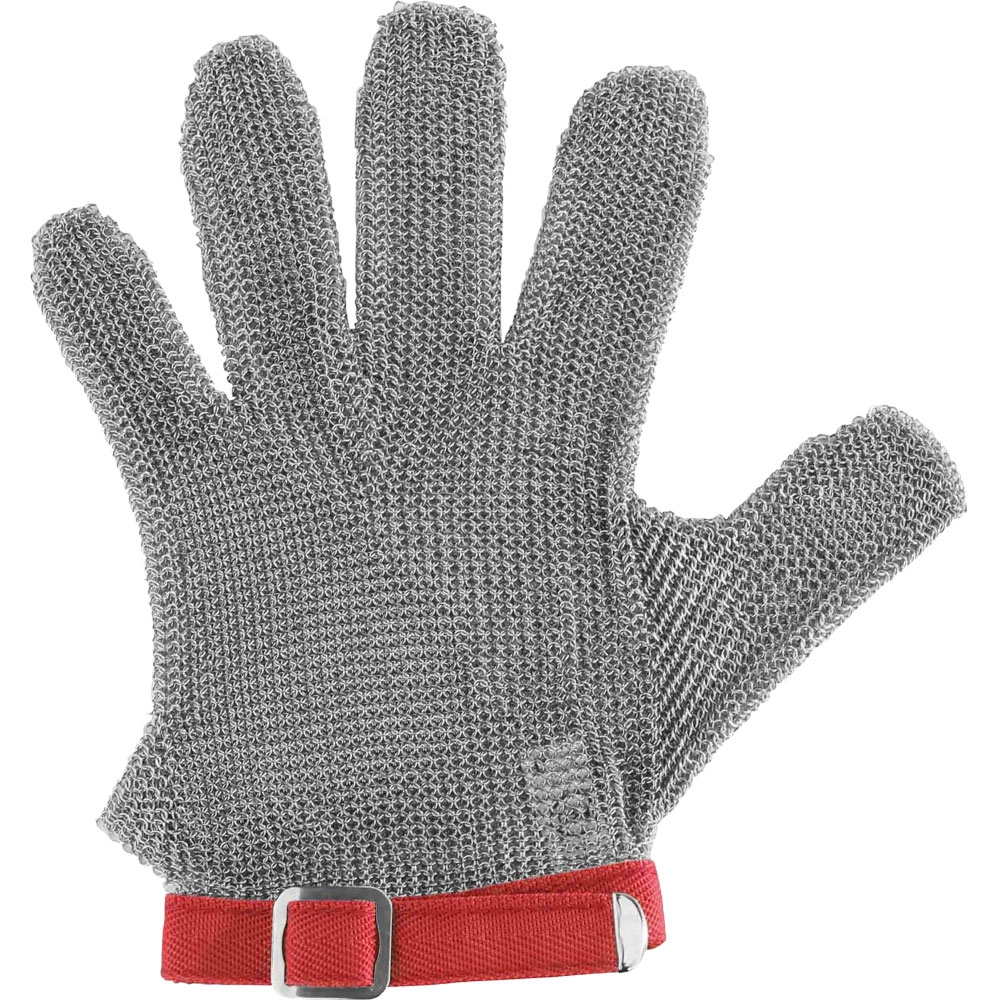 Rękawica ochronna stalowa, antyprzecięciowa, czerwona, rozmiar M | STALGAST, 240001