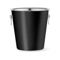 Wiadro do szampana, czarne, Ø220x190 mm, 3,3 l | BARUP, 594049