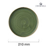 Talerz płytki z rantem Ø210 mm, zielony | CHURCHILL, Stonecast Sorrel Green