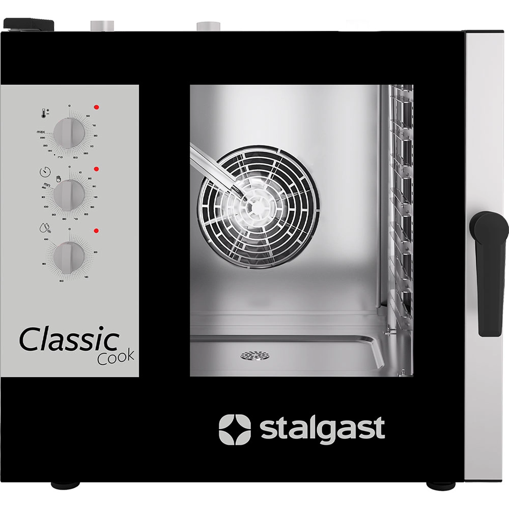 Piec konwekcyjno-parowy 7xGN 1/1, manualny, gazowy, 14 kW, 790x960x850 mm | STALGAST, ClassicCook