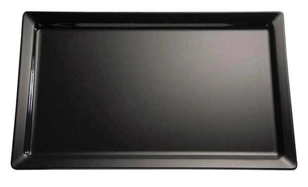Półmisek prostokątny z melaminy GN 1/4, czarny, 265×162 mm | APS, Pure