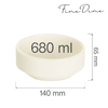 Miska sztaplowana, 660 ml, Ø140 mm | FINE DINE, Crema
