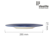 Talerz Gourmet ze średnim rantem, ⌀285 mm, niebieski | STEELITE, Willow Azure
