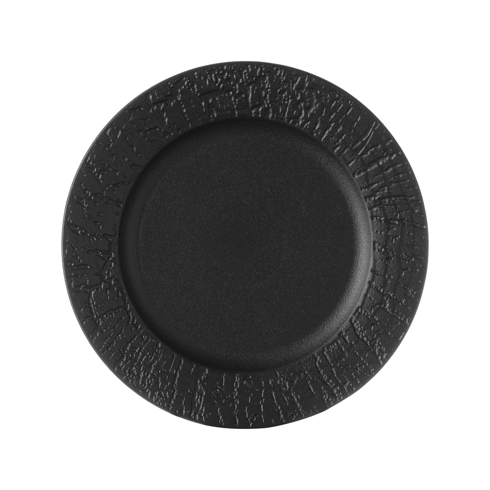 Talerz płytki z rantem, Ø270 mm, czarny | FINE DINE, Crust