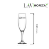 Kieliszek do szampana, 220 ml | LAV, Aspen